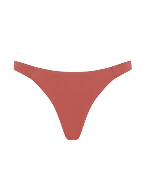 Rust banded bikini bottoms .